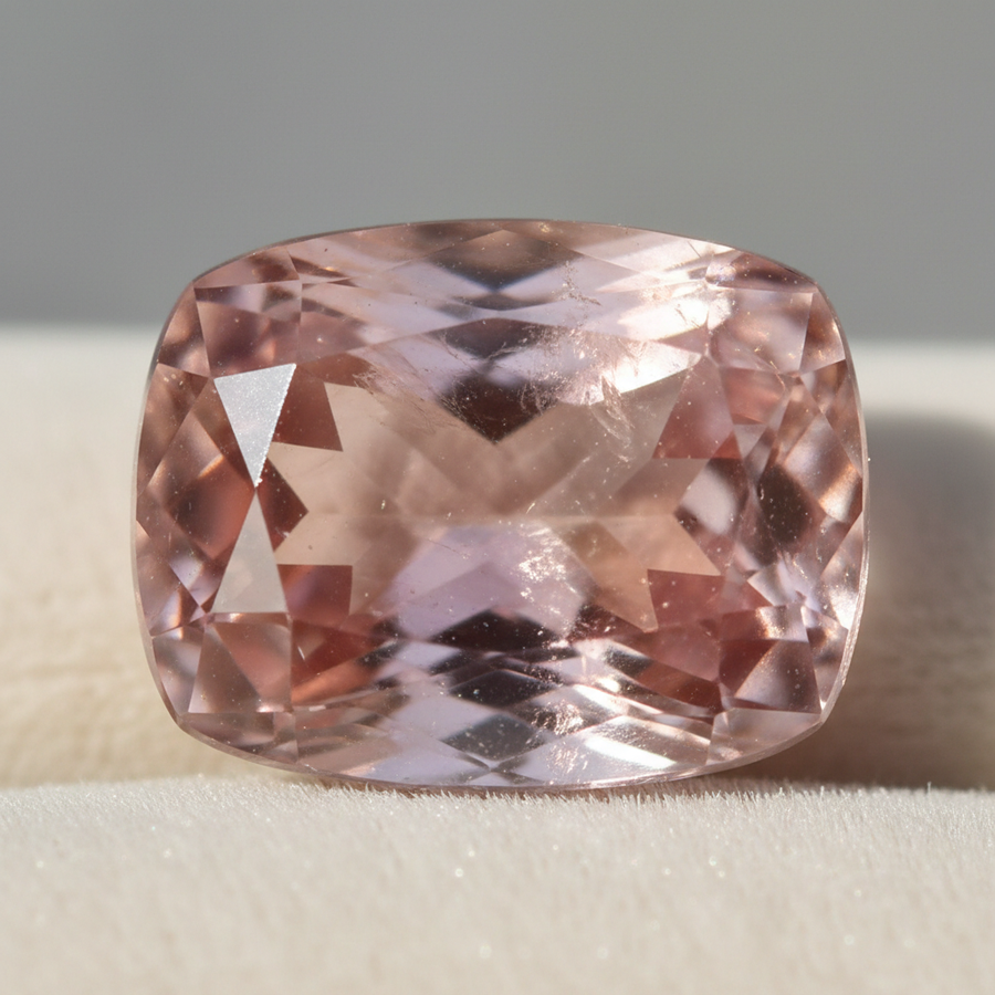 Morganite crystal close-up