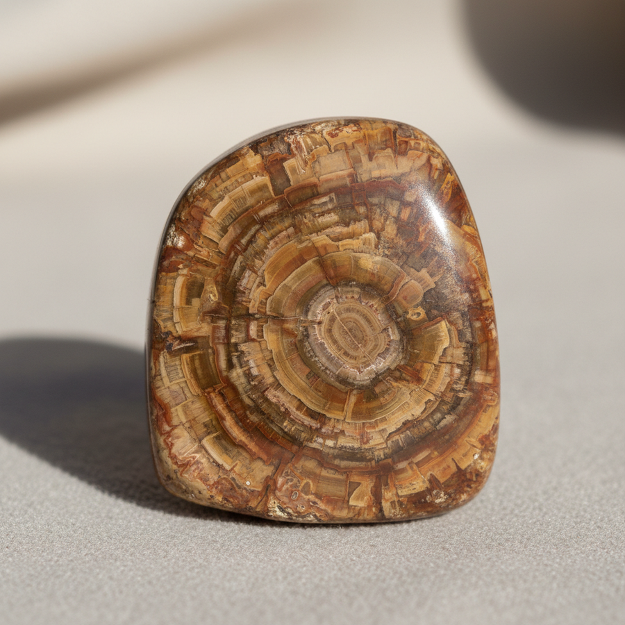 Petrified Ironwood crystal close-up