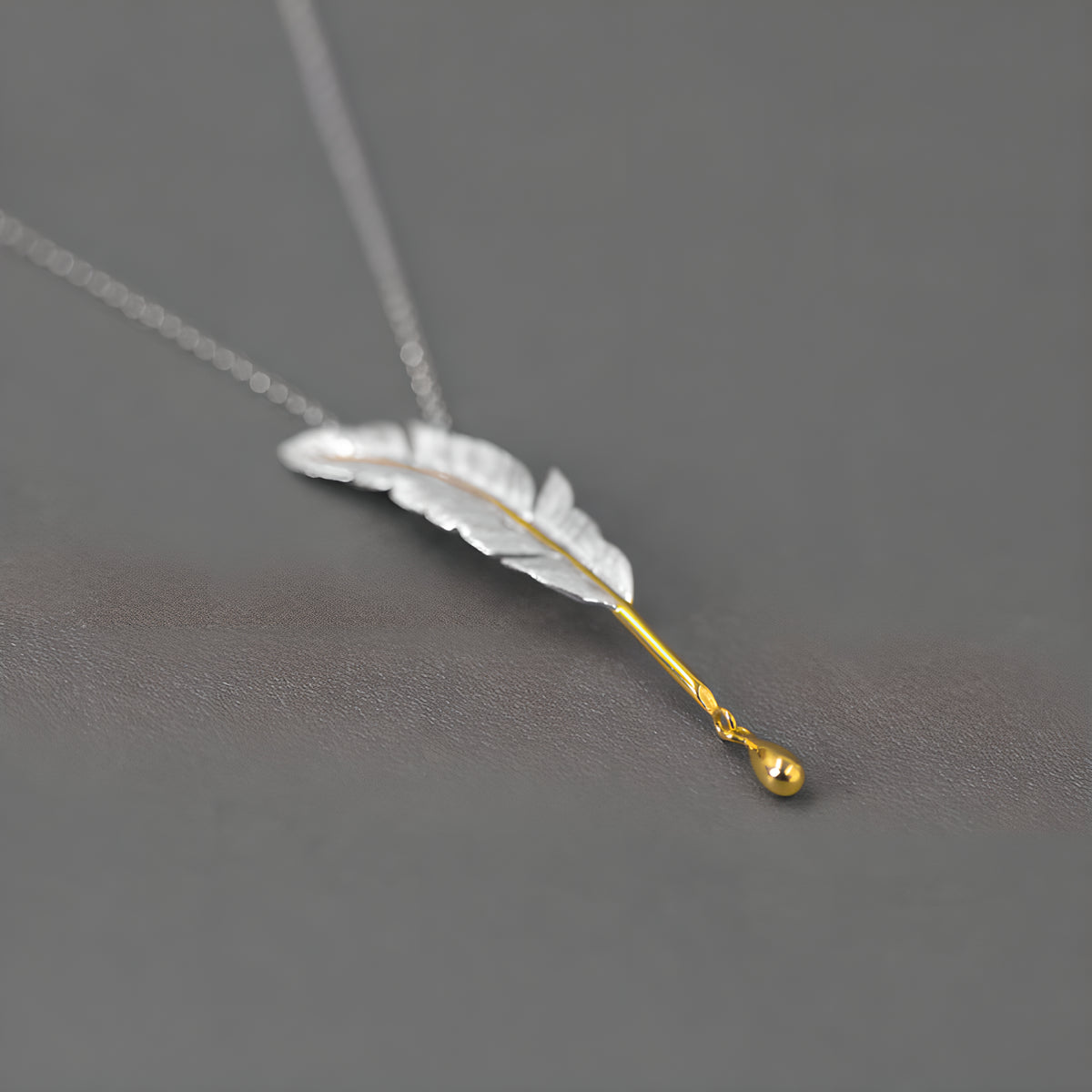 Love Letter Feather Pen Pendant S925 Sterling Silver Artistic Necklace