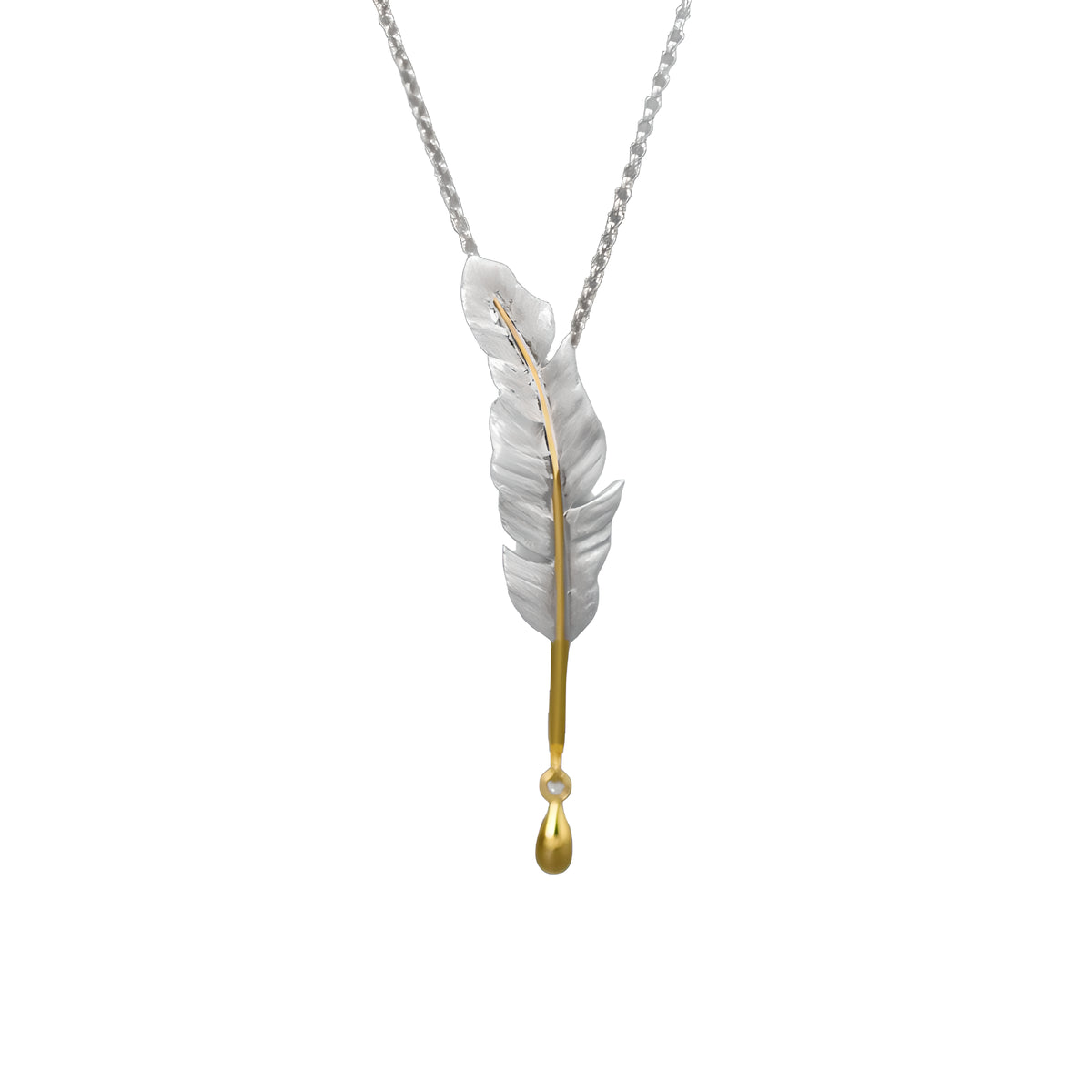Love Letter Feather Pen Pendant S925 Sterling Silver Artistic Necklace