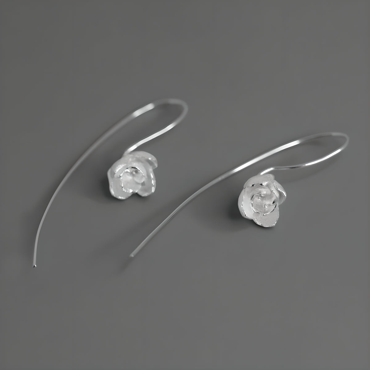 Jasmine Flower Sterling Silver Artistic Literary Earrings