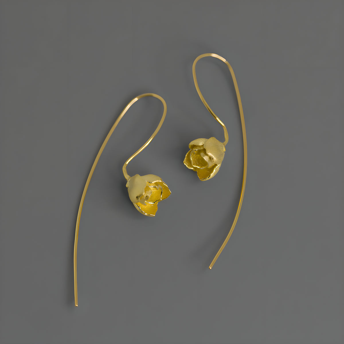 Jasmine Flower Sterling Silver Artistic Literary Earrings