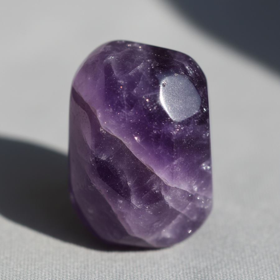 Purple Aragonite crystal close-up