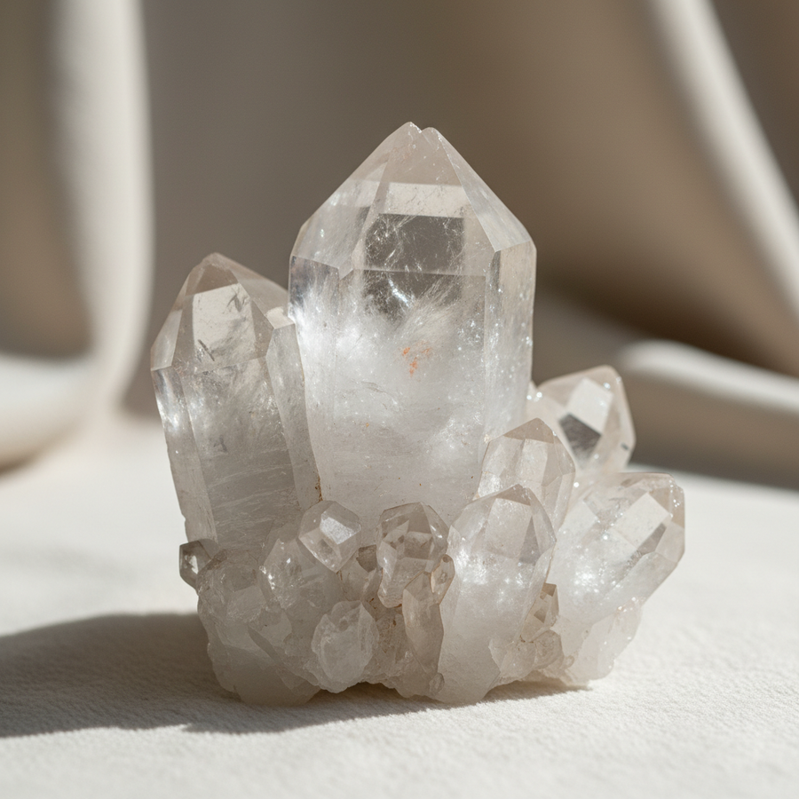 Quartz crystal close-up