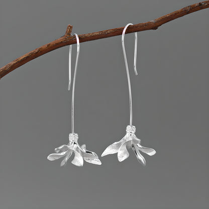 S925 Sterling Silver 3D Floral Lightweight Luxury Earrings