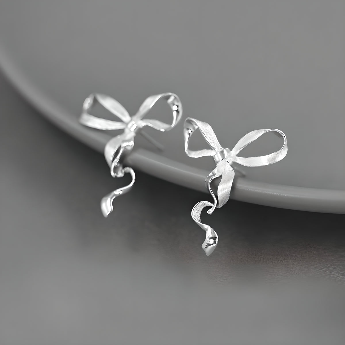 Romantic Bow Butterfly Earrings S925 Sterling Silver