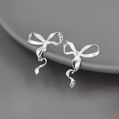 Romantic Bow Butterfly Earrings S925 Sterling Silver