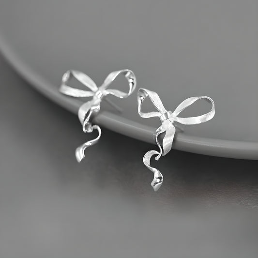 Romantic Bow Butterfly Earrings S925 Sterling Silver