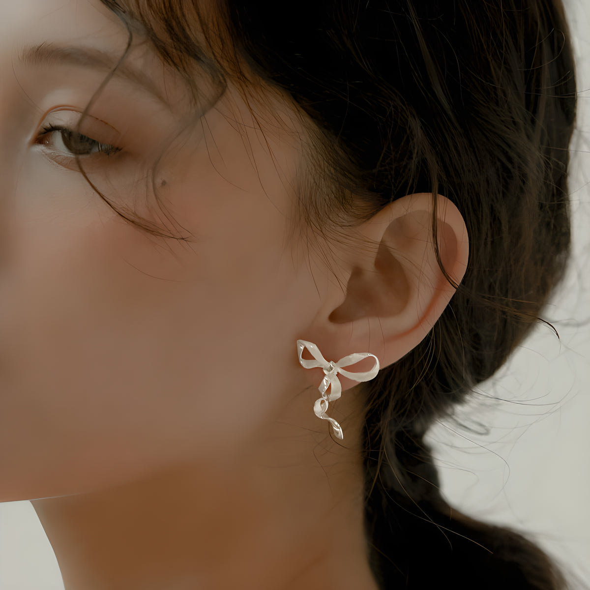 Romantic Bow Butterfly Earrings S925 Sterling Silver