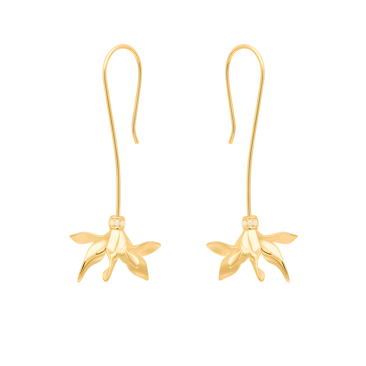 S925 Sterling Silver 3D Floral Lightweight Luxury Earrings