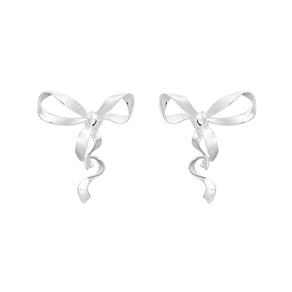 Romantic Bow Butterfly Earrings S925 Sterling Silver