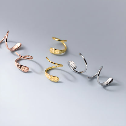S925 Silver Spiral Stud Earrings Korean Style Minimalist Sweet Cute