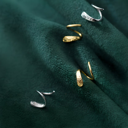 S925 Silver Spiral Stud Earrings Korean Style Minimalist Sweet Cute