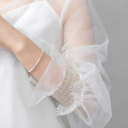 S925 Sterling Silver Galaxy Snowflake Bracelet - Minimalist Shiny Layering