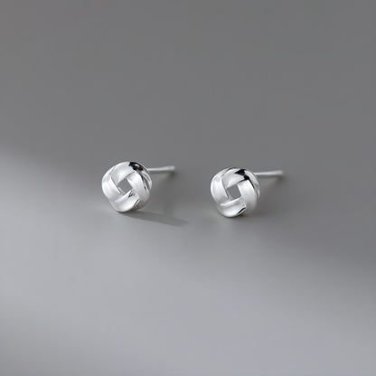 S925 Sterling Silver Geometric Square Wire Wrapped Stud Earrings