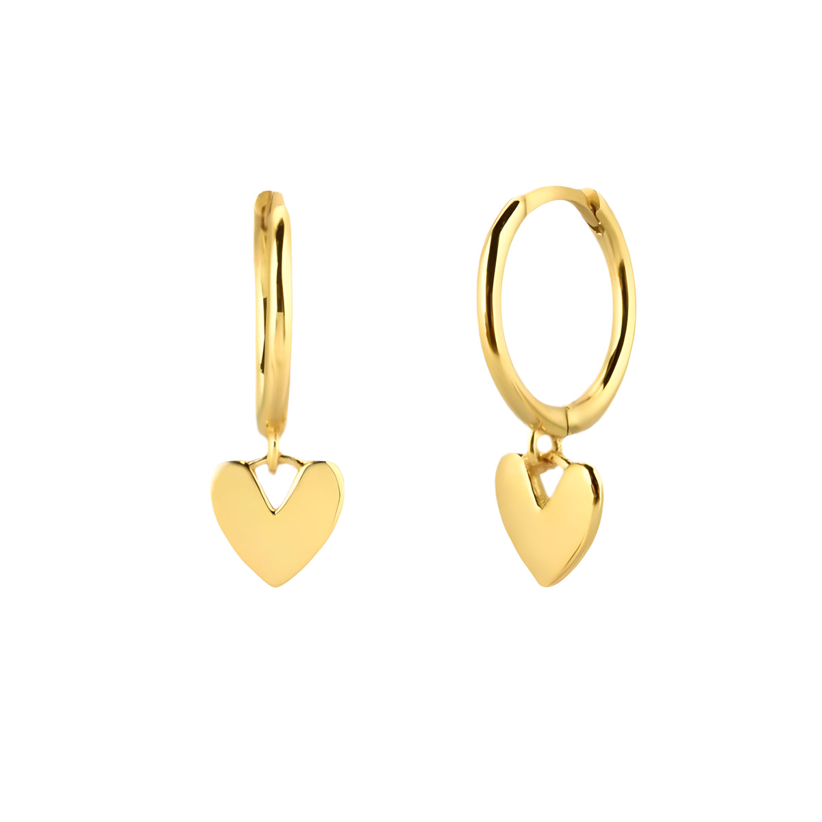 S925 Sterling Silver Heart Stud Earrings