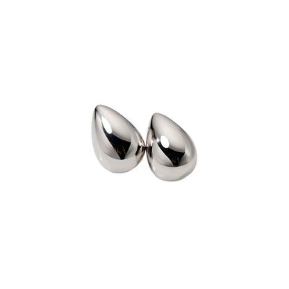 S925 Sterling Silver Initial Teardrop Stud Earrings