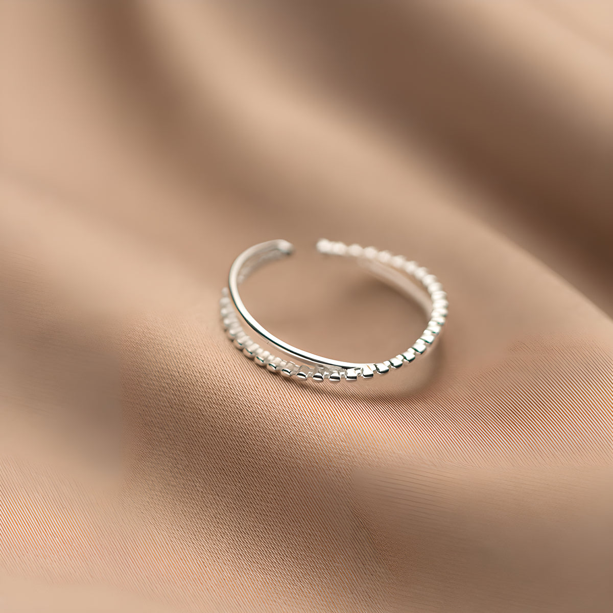 S925 Sterling Silver Intersecting Lines Minimalist Open Ring