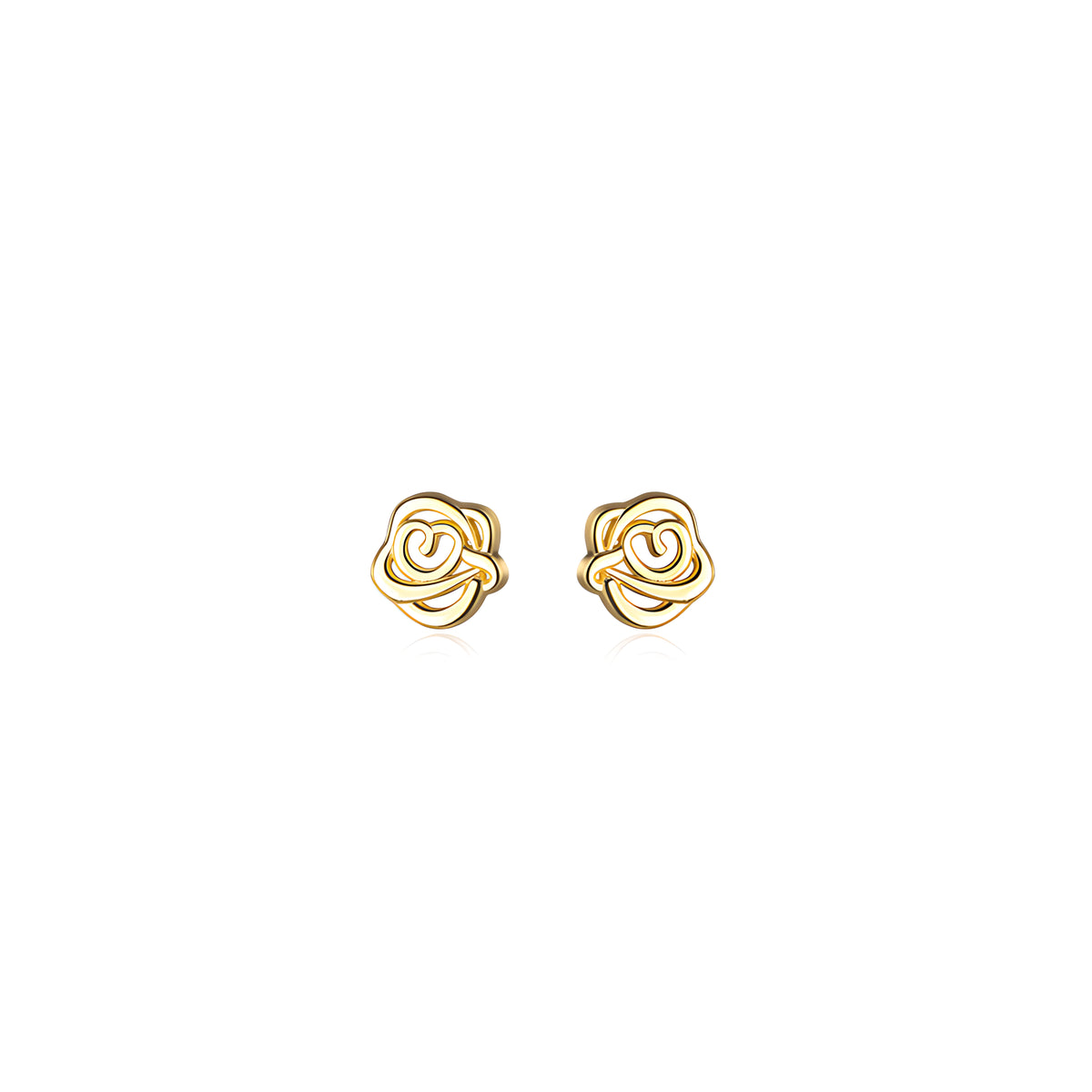 S925 Sterling Silver Mini Rose Flower Stud Earrings