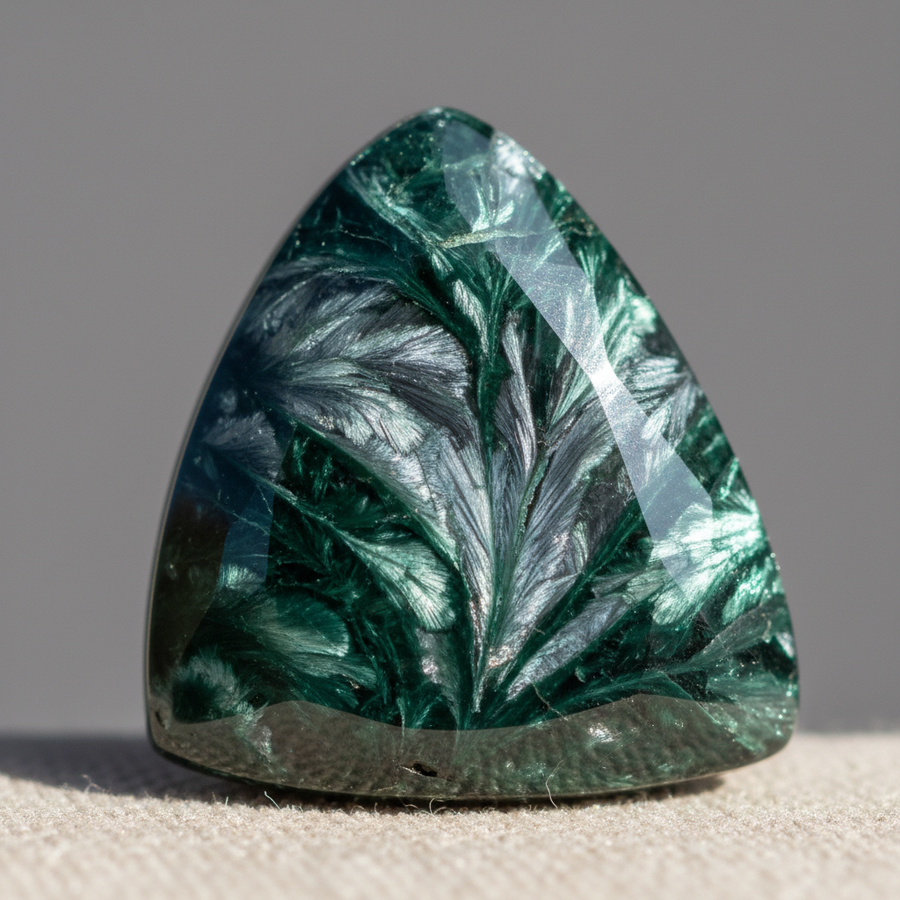 Seraphinite crystal close-up