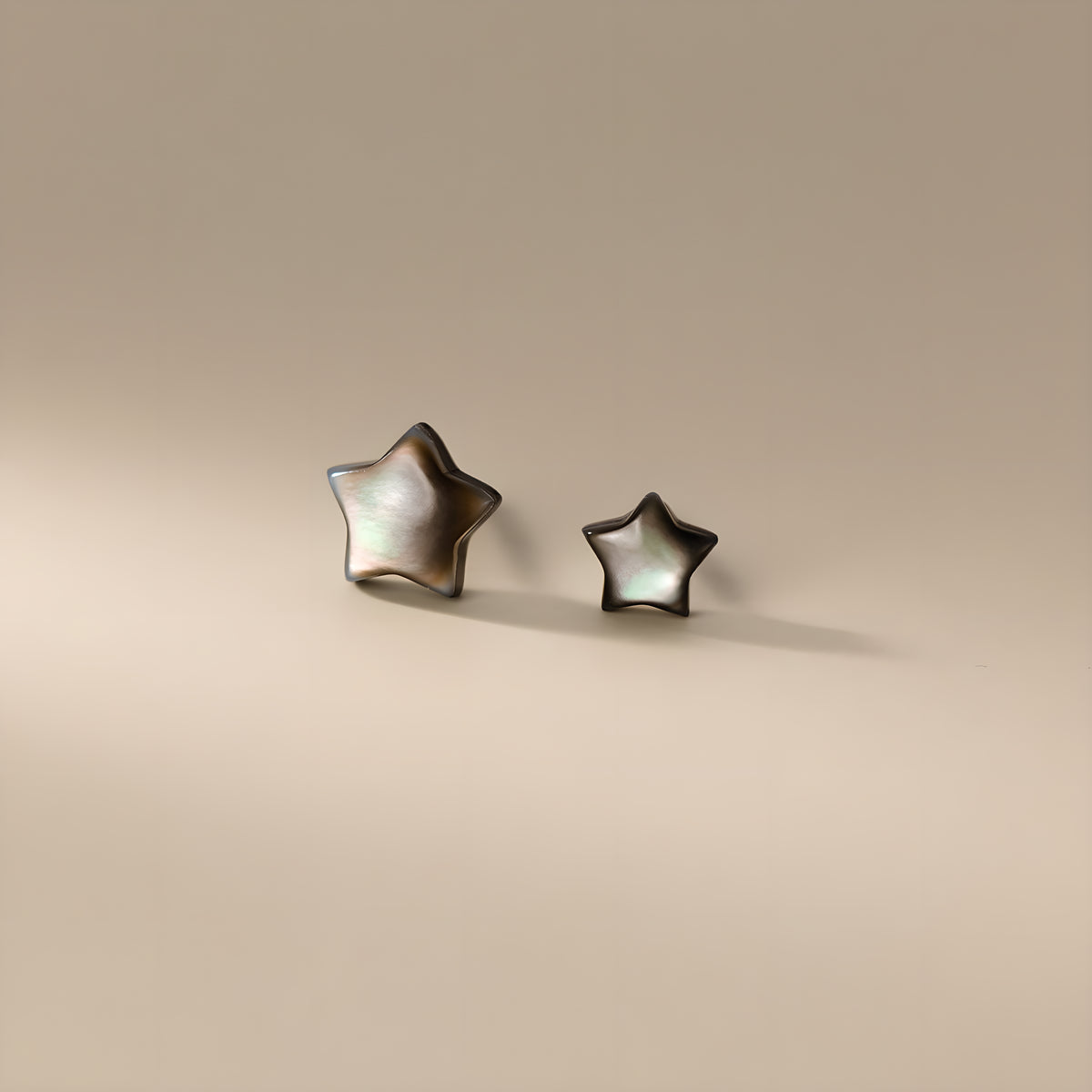 Shell Star Stud Earrings Sterling Silver