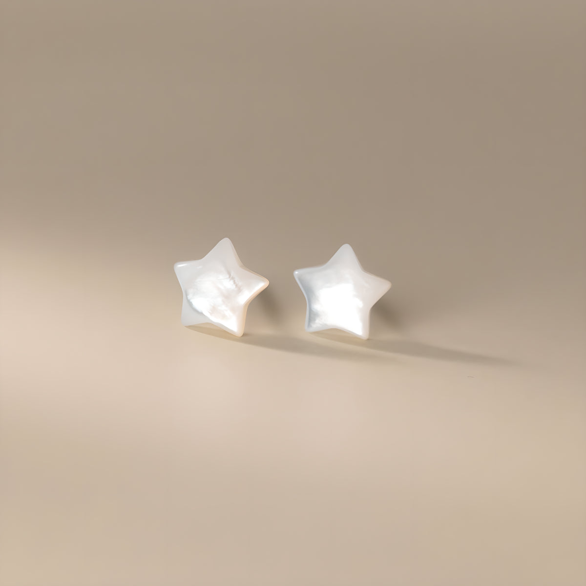 Shell Star Stud Earrings Sterling Silver