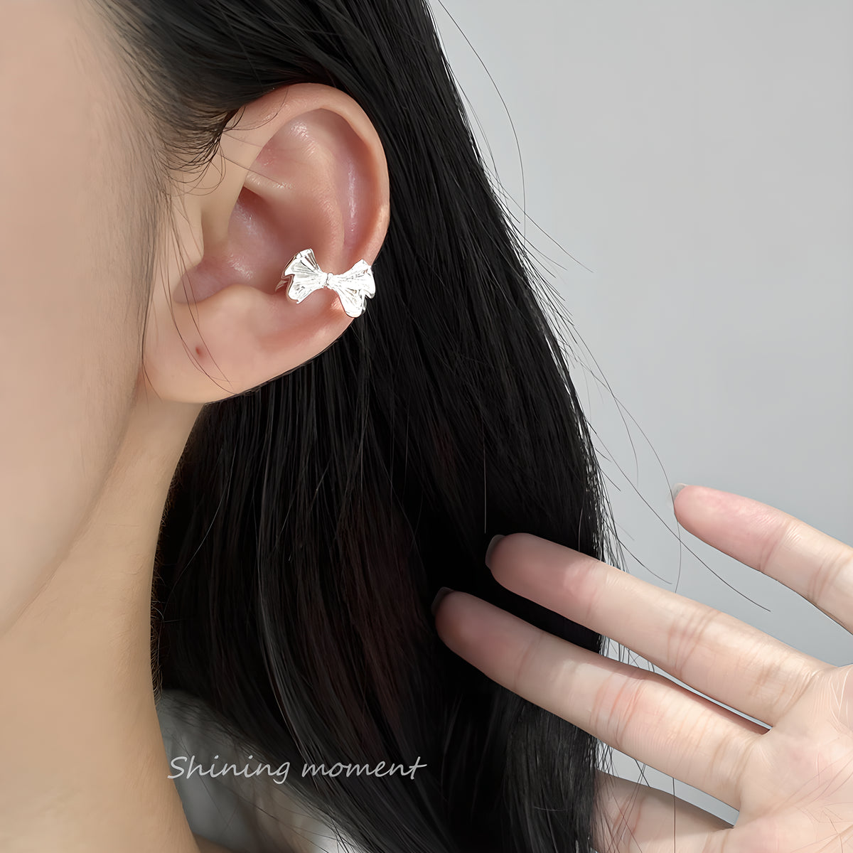 Sterling Silver Bow Clip-On Earrings