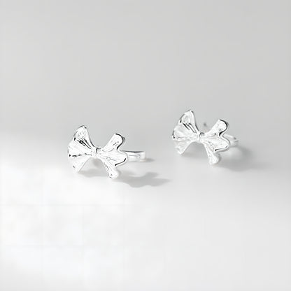 Sterling Silver Bow Clip-On Earrings