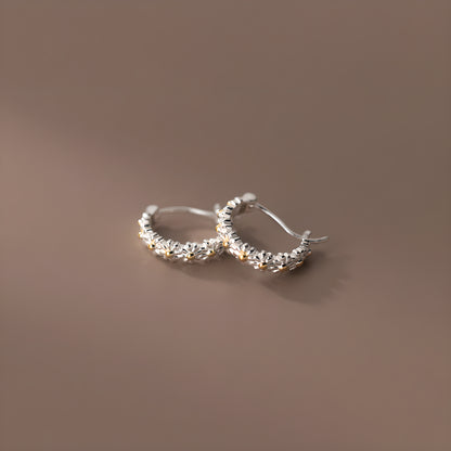 Sterling Silver Small Daisy Stud Earrings