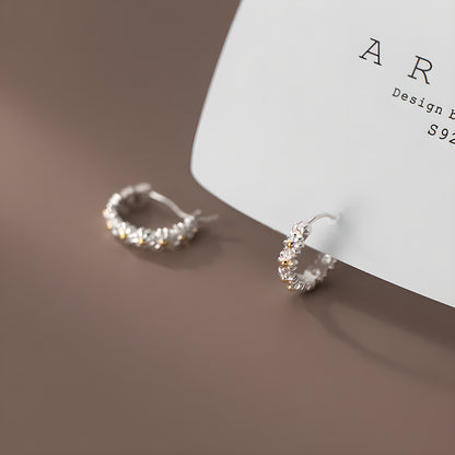 Sterling Silver Small Daisy Stud Earrings