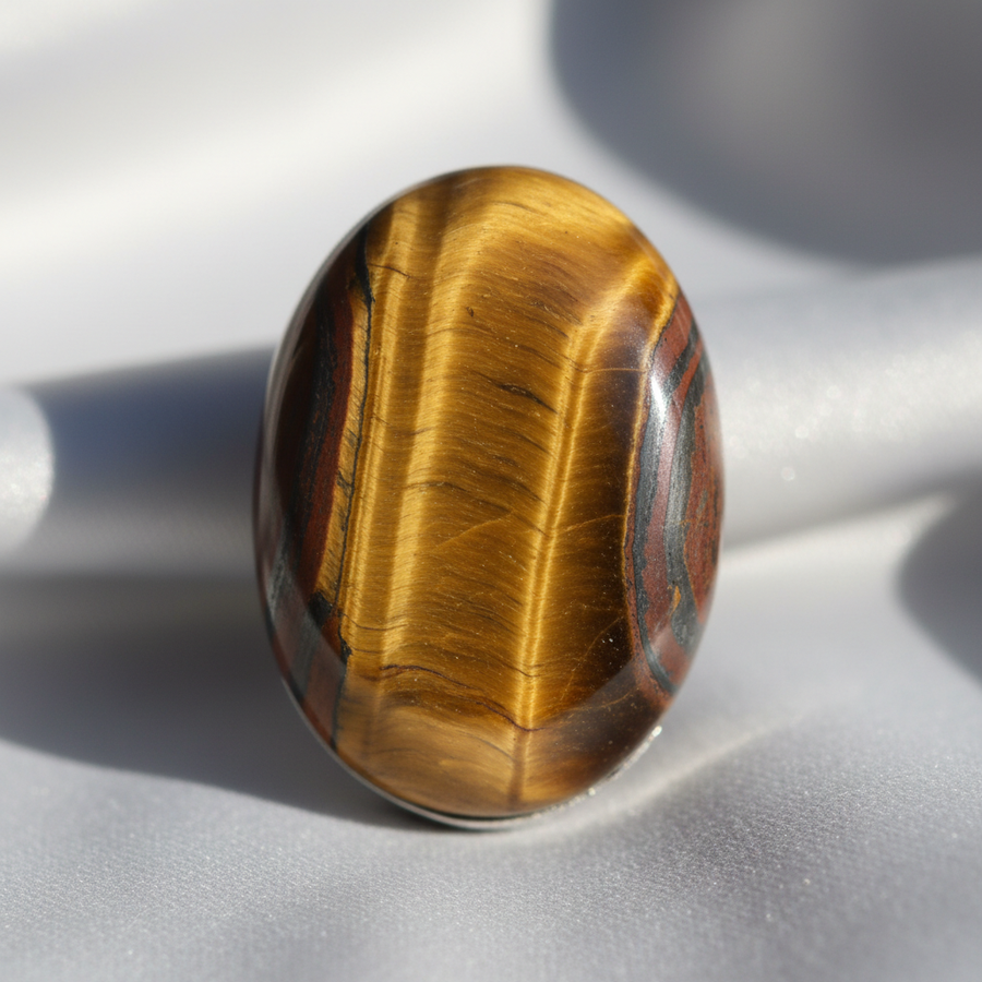 Tigers Eye crystal close-up