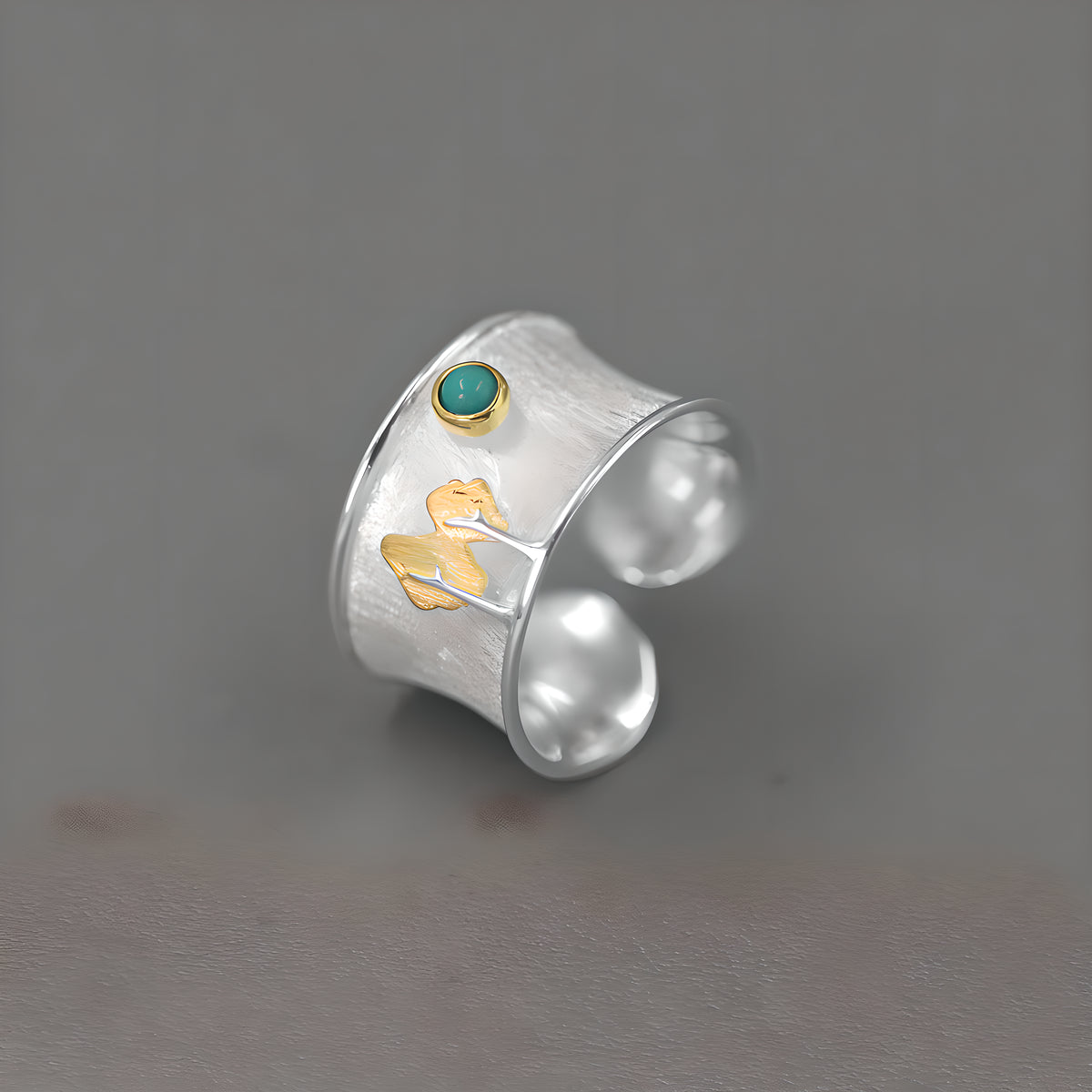 Tree and Moon Adjustable S925 Sterling Silver Ring