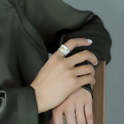 Tree and Moon Adjustable S925 Sterling Silver Ring