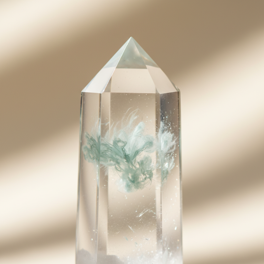 Ajoite crystal close-up