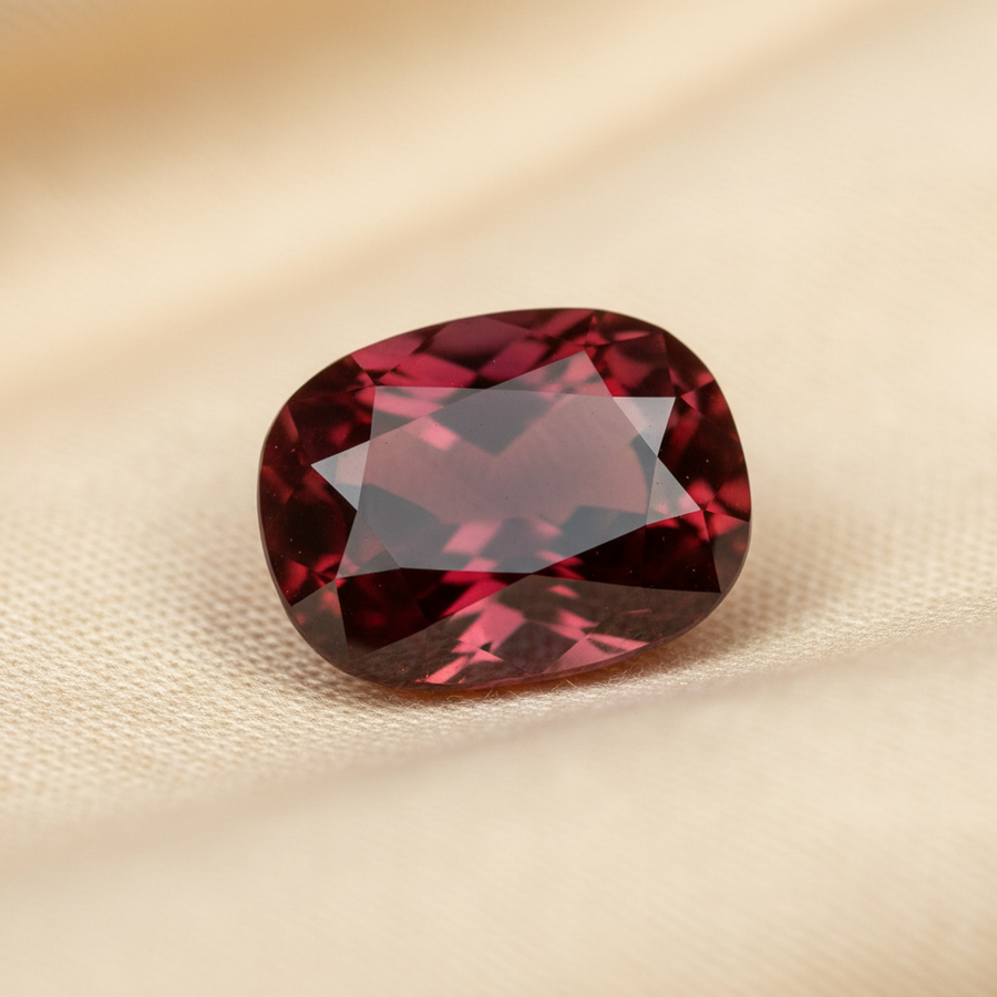 Almandine Garnet crystal close-up