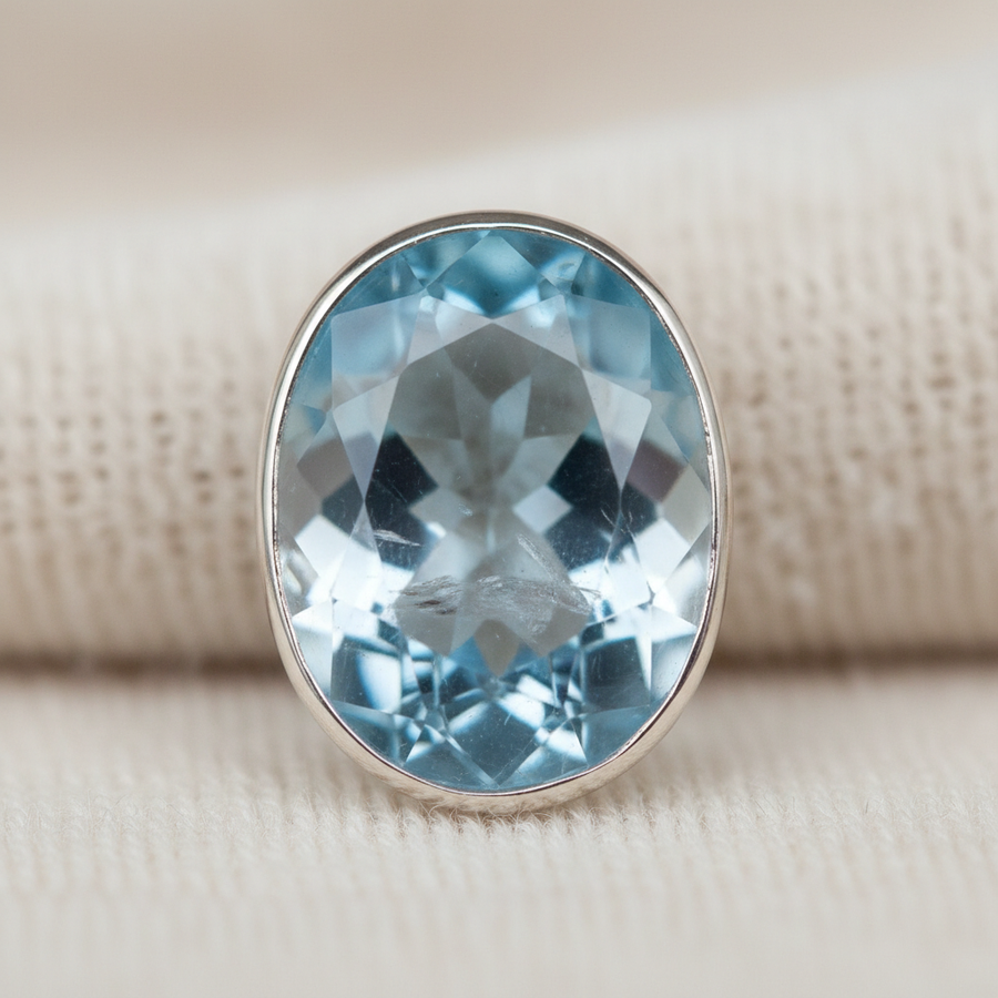 Celestine crystal close-up