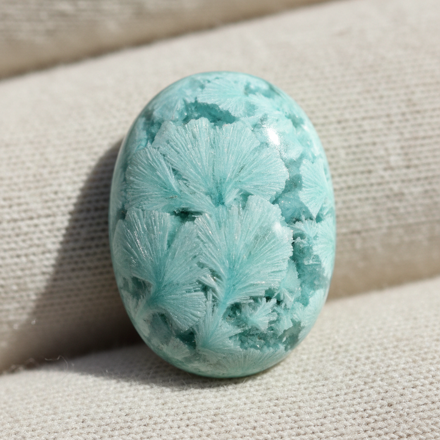 Aurichalcite crystal close-up