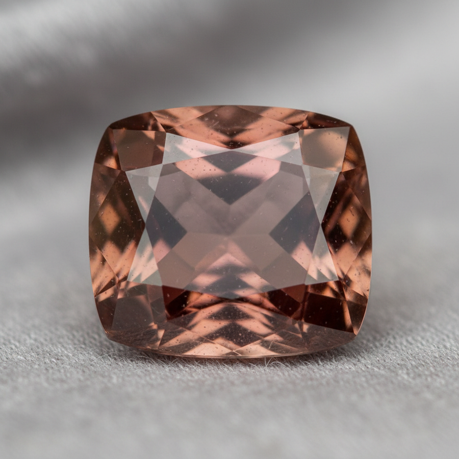 Axinite crystal close-up