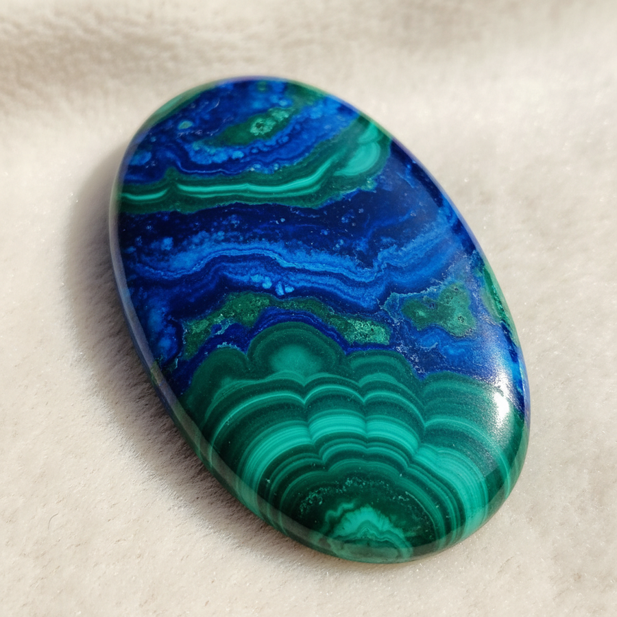 Azurite Malachite crystal close-up