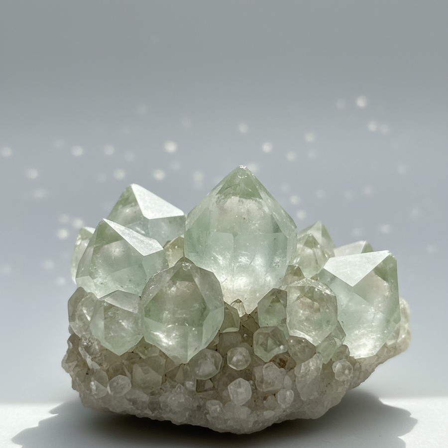 Apophyllite crystal close-up
