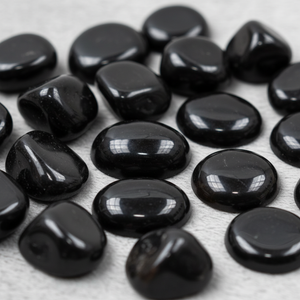 Black obsidian crystal