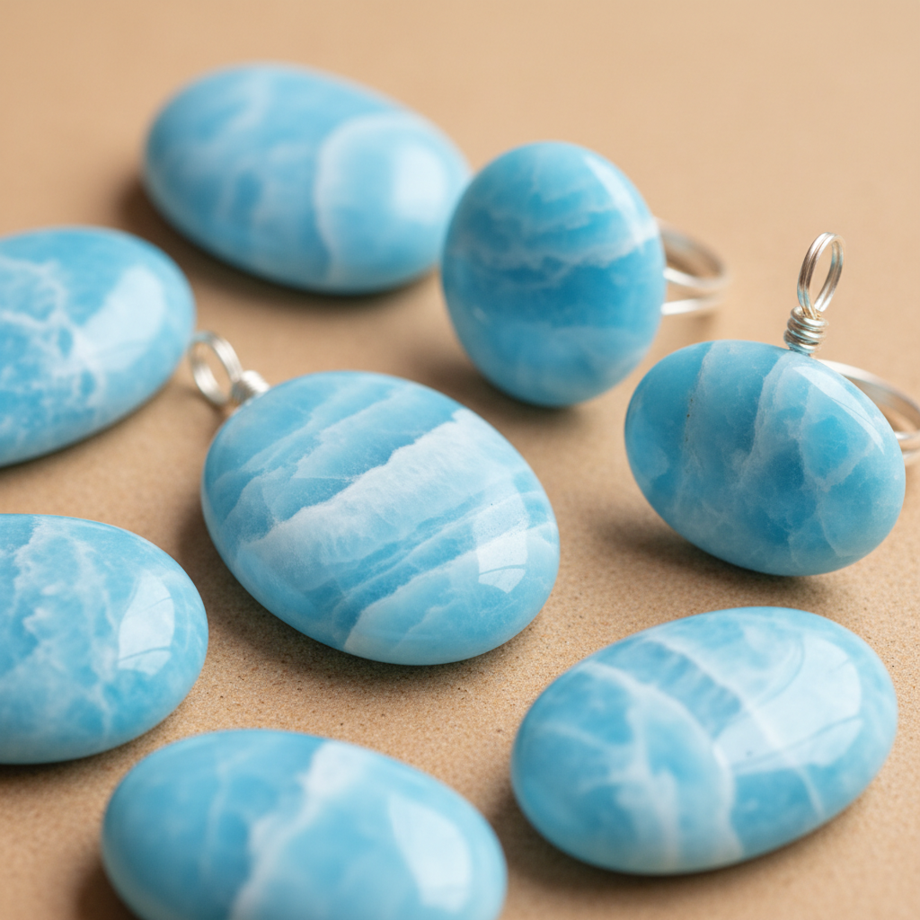 Blue Aragonite crystal