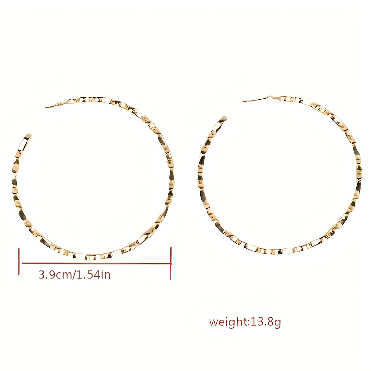 Vintage Western Opal C-Shaped Large Hoop Earrings