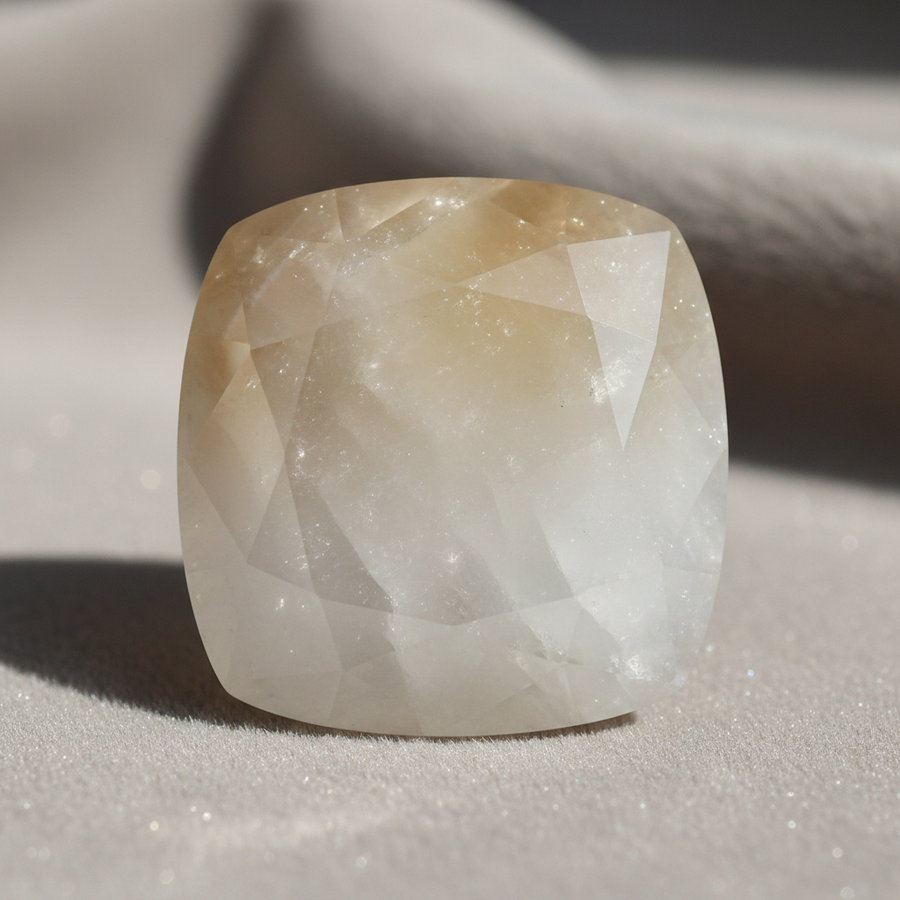White Aventurine crystal close-up