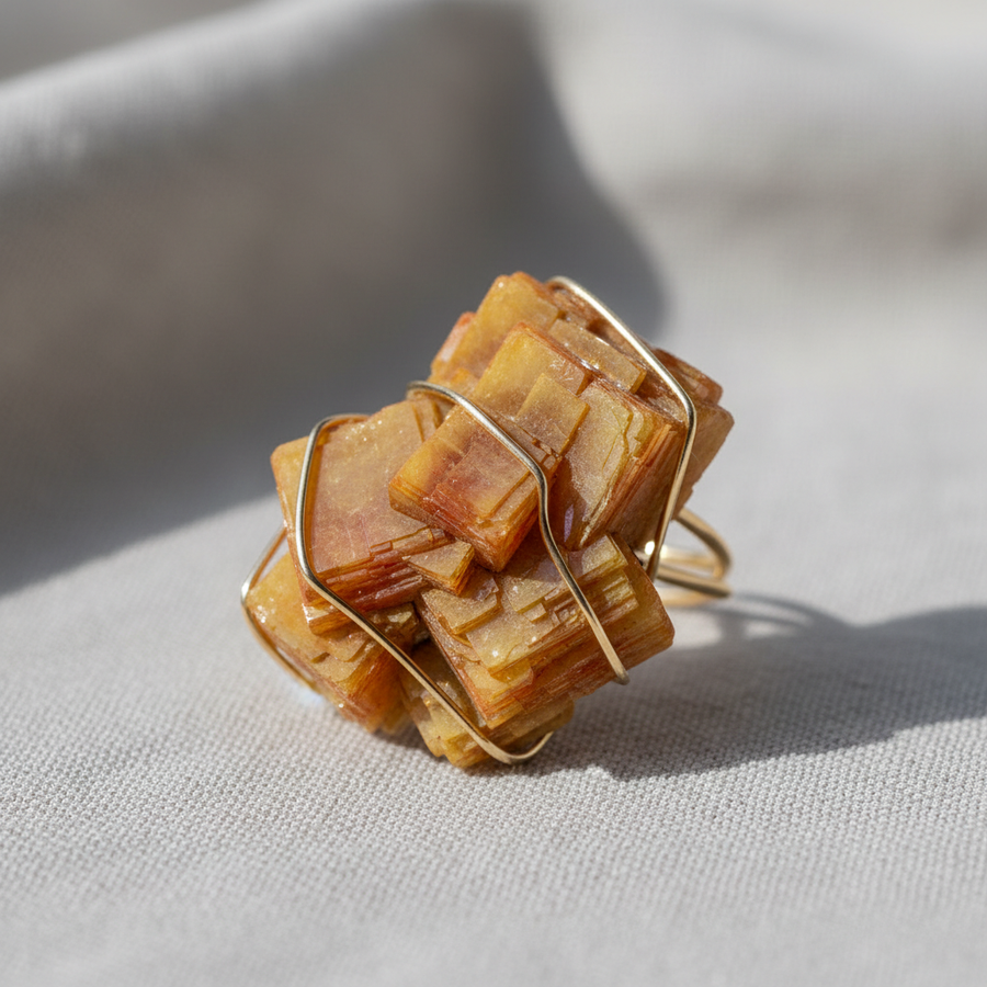 Wulfenite crystal close-up