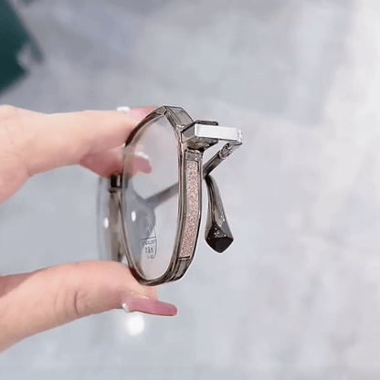 LUXYIN Sally Glitter Clear Frame Glasses -LUXYIN