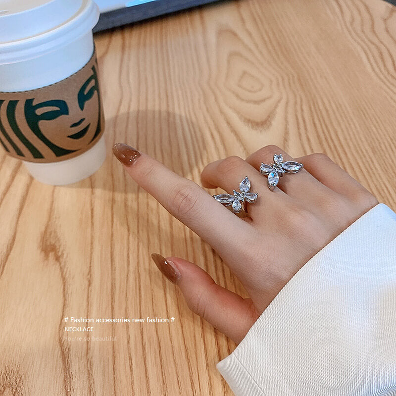 Stylish Butterfly Anxiety Rings Set