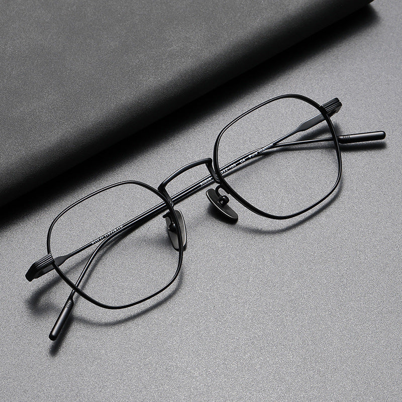 LUXYIN Vintage Irregular Titanium Clear Glasses -LUXYIN