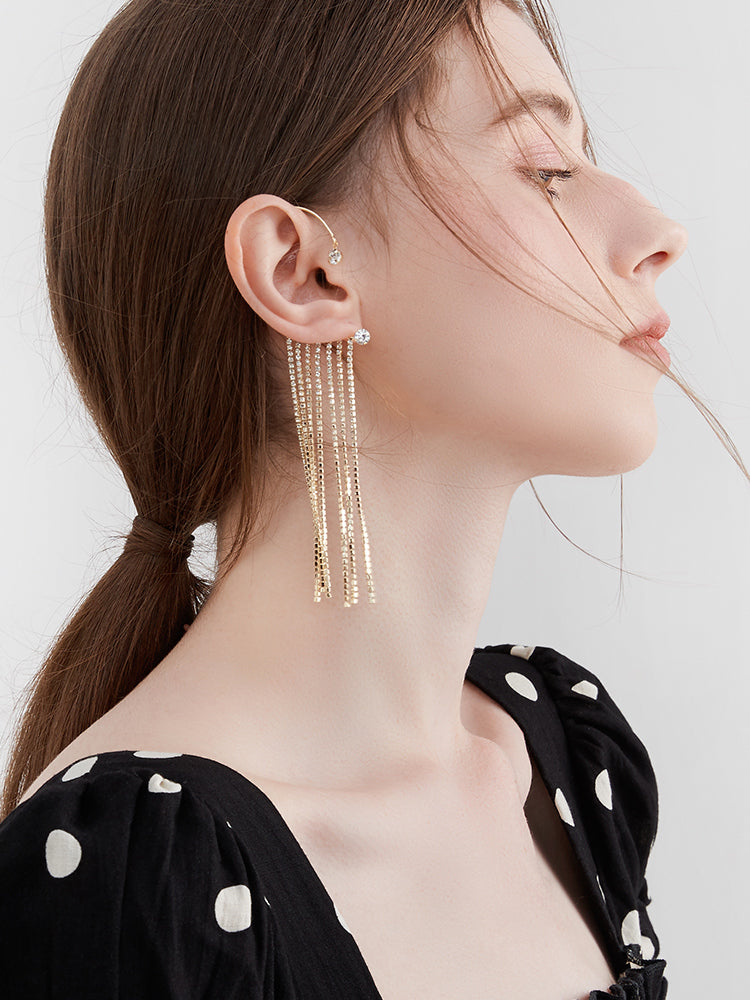 Buy YouBella Jewellery U Shape Non Piercing Earrings Combo (Gold)  (Ybear_32870), Medium Online