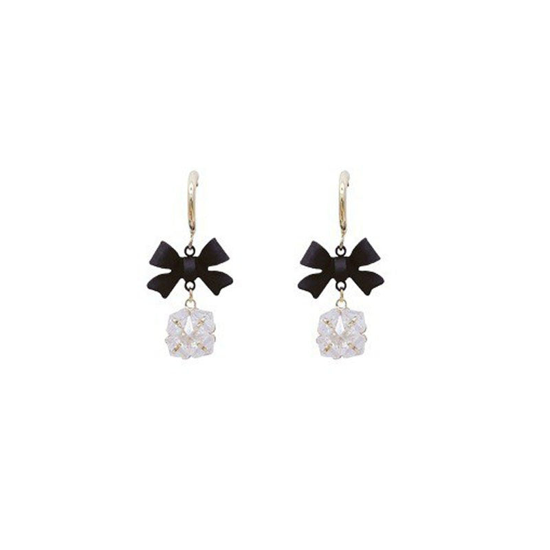 Bowknot Zircon Drop Earrings